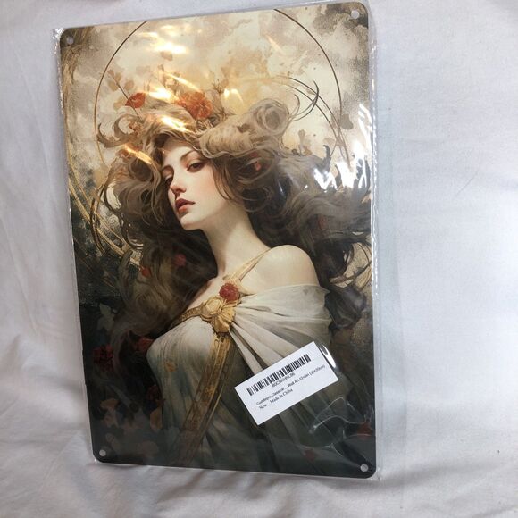 Cuddlepro Classical Goddess Aluminum Metal Poster Sign 8" x 12" NEW!! - Picture 4 of 5